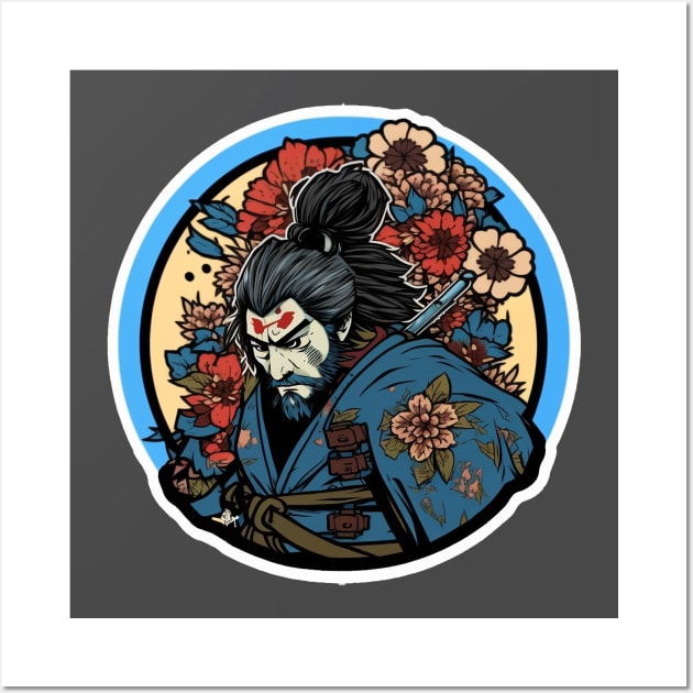 Samurai Warrior Design Wall Art by EdSan Designs